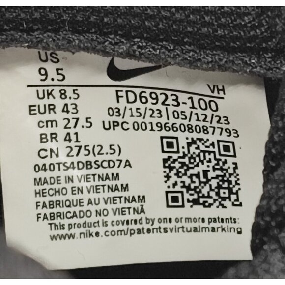 Nike Men's Dunk Low Retro Summit White Sneakers Size 9.5 US - Picture 8 of 9